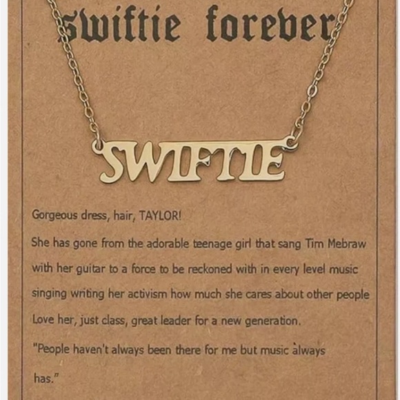 Swiftie Forever ‘Swiftie’ and ‘Midnights’ Gold Plated Necklaces NEW - Picture 9 of 9